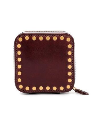 OLD TREND Cube Genuine Leather Compact Jewelry Box in Brown at Nordstrom