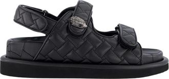Kurt Geiger Orson Flat Sandalen - Dames - Sandalen - Zwart - 40 EU - Schoenen