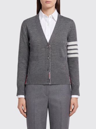 Thom Browne Cardigan slim fit in lana vergine con scollo a V e logo 4-Bar