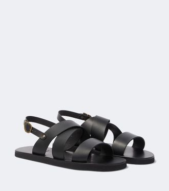 Ancient Greek Sandals Miltos leather slingback sandals