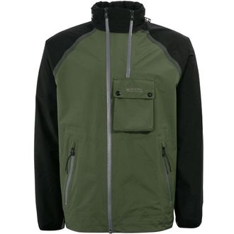 Belstaff Mens Solid Twin Pewter Green Waterproof Track Jacket - Size Small