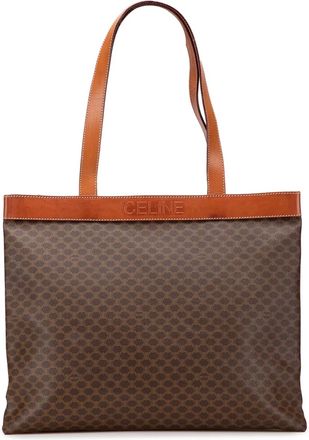 Celine Borsa tote in tela cerata Macadam 2007 - Marrone