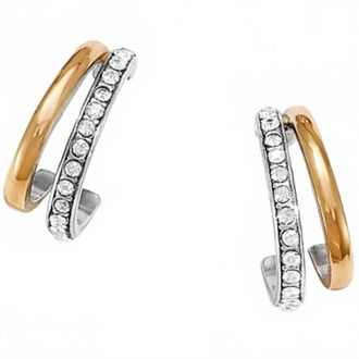 Brighton Neptunes Rings Medium Post Hoop Earrings In Silver