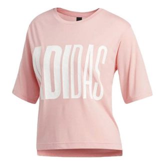 adidas (WMNS) adidas T-Shirt Asia Sizing Pink White FM1655