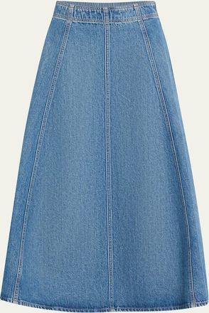 Ulla Johnson The Uma Denim Midi Skirt