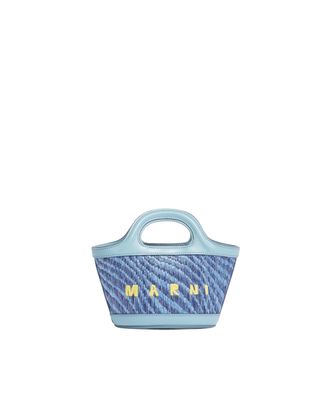 Marni Tropicalia Micro Raffia Bag in Blue