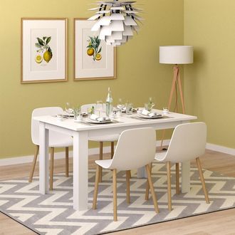 Vicco Mesa De Comedor Karlos, Blanco, 140 X 90 Cm Vicco