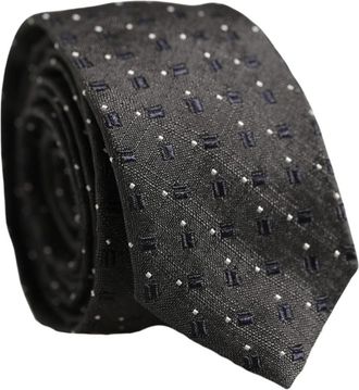 Dolce & Gabbana Stropdas - Heren - Stropdassen - Grijs - ONE Size - Polyester - Accessoires