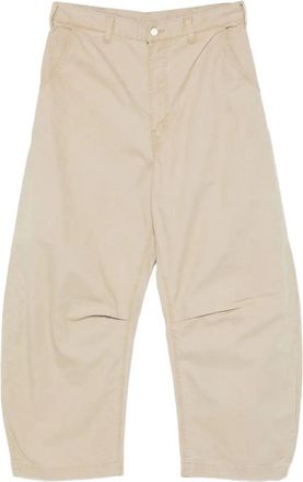 Comme Des Garçons crinkled-leg trousers - Neutrals