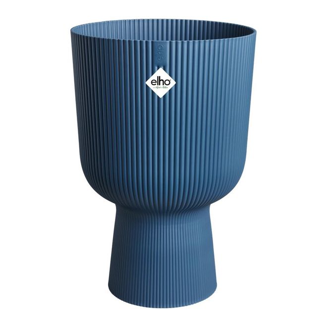 ELHO Vibes Fold Coupe 30 Pflanzentopf - Blumentopf für Innen - 100% recyceltes Plastik - Ø 29.5 x H 44.7 cm - Blau/Tiefes Blau ab 32,99 €