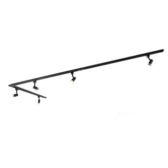 QAZQA Qazqa Moderno Sistema De Iluminaci&oacute;n De Riel Inteligente Negro Monof&aacute;sico 5 Luces Con Wifi Gu10 - Iconic Jeany Acero /aluminio Alargada Adecuado Para 