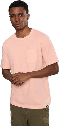 Faherty Sunwashed Pocket T-Shirts Mens Clothing Pink Sand : 2XL, Cotton