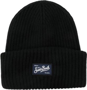 MC2 Saint Barth logo-patch beanie hat - women - Fabric - One Size - Black