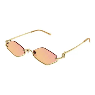 Gucci Geometric Semi Rim Sunglasses - Gold