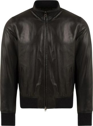 STEWART Drowne Nuvola Jas - Heren - Bomber jackets - Zwart - 3XL - Leer - Jassen