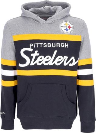 Mitchell & Ness Pittsburgh Steelers NFL Headcoach Hoodie - Heren - Hoodies - Zwart - XL - Katoen - Hoodies & sweatvesten