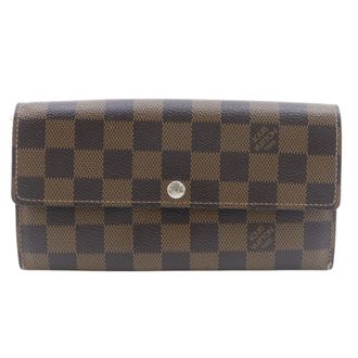 Louis Vuitton Damier Brown Damier Canvas Long Wallet (Bi-Fold) (Pre-Owned)