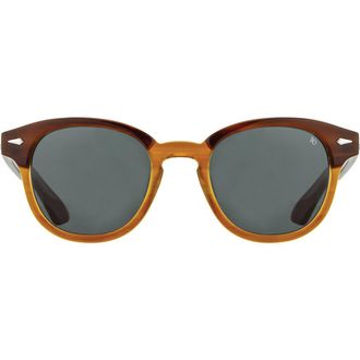 American Optical Times 47mm Round Nylon Polarized in Chestnut Sand - Gyn-P at Nordstrom