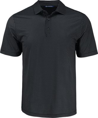 Cutter & Buck Pike Eco Shadow Check Print Recycled Mens Polo