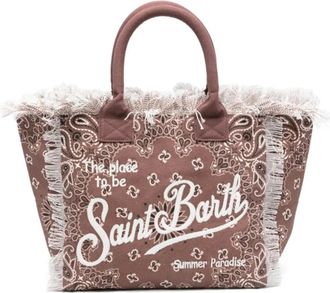 MC2 Saint Barth Vanity Bag - Heren - Shoppers - Bruin - ONE Size - Katoen - Tassen