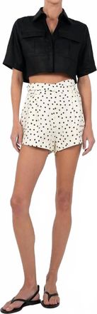 Parentezi Polka Dot Shorts In Vanilla