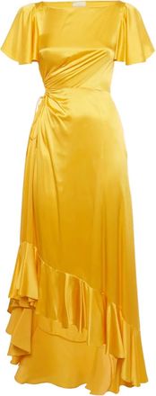 Cinq &agrave; Sept Abito midi con cut-out - Giallo