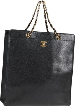 Chanel Tweedehands leren handtassen - Dames - Vintage Shopper - Zwart - ONE Size - Vintage