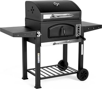 VonHaus Portable Charcoal BBQ With Side Tables