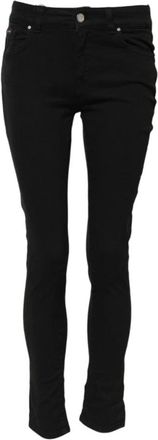 Dolce & Gabbana Zwarte Skinny Denim Jeans met Logo - Dames - Slim Fit Jeans - Zwart - XS - Denim - Jeans