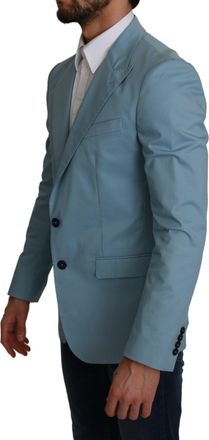 Dolce & Gabbana Blue Slim Fit Coat Jacket MARTINI Mens Blazer