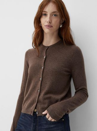 Contemporaine Womens Ultra-soft pure cashmere Cardigan Sweater