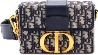 Dior 30 Montaigne Box Bag Oblique Canvas crossbody bag - Blauw