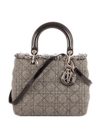 Dior Lady Dior tote bag - women - Canvas - One Size - Neutrals