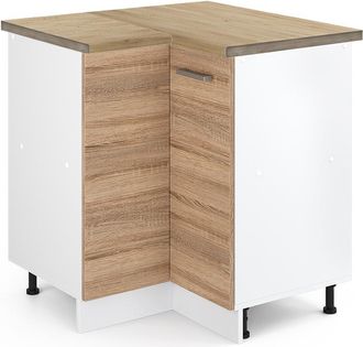 Vicco Armario De Esquina R-line, Sonoma, 75.6 Cm, Et Roble