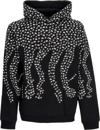 Octopus Zwarte Studs Hoodie met Kangoeroezak - Heren - Hoodies - Zwart - M - Katoen - Hoodies & sweatvesten