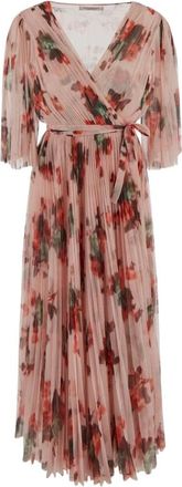 Philosophy di Lorenzo Serafini Vestido Plisado Cuello en V Mangas Cortas - Dresses - Mujer - Multicolor - S