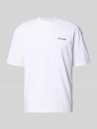 Pegador Oversized T-Shirt mit Label-Print Modell Miles in Weiss, Gr&ouml;&szlig;e XXL