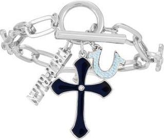 True Religion Assorted Charm Chain Bracelet in Silver Tone at Nordstrom Rack
