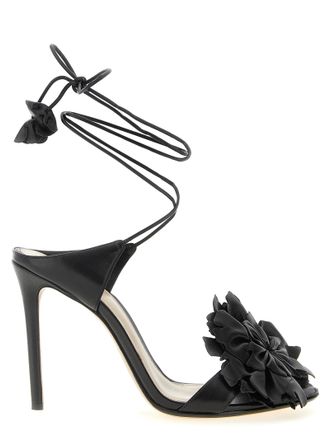 Alexandre Birman Black Cowhide Stiletto Heel Womens Sandals