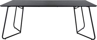 VE DESIGN Rechteckiger Esstisch Pippi Schwarz 190 x 90 cm