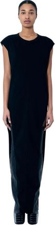 Rick Owens Panel Maxi Jurk met Splitnaden - Dames - Maxi kleedjes - Zwart - S - Katoen - Kleedjes