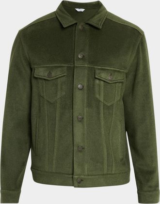 Boglioli Cashmere Spread-Collar Jacket