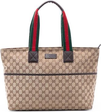 Gucci Pre-owned Gucci GG Canvas Web Tote K8O9J6J5B6BBUAUB