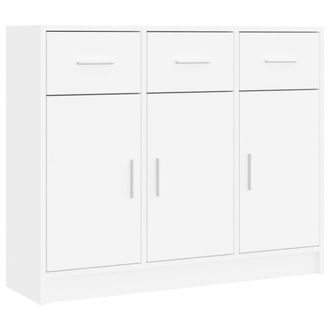 Berkfield Home Sideboard White 91x28x75 cm Engineered Wood | Size: 91 x 28 x 75 cm