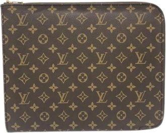 Louis Vuitton Pre-owned Fabric Clutch - unisex - Vintage Clutch - Bruin - ONE Size - Vintage