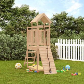 vidaXL Casa De Juegos Con Roc&oacute;dromo Madera Maciza Pino Vidaxl