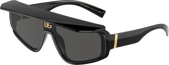 Dolce & Gabbana Stijlvolle zonnebril - Heren - Zonnebrillen - Zwart - 46 MM - Accessoires