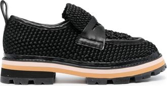 Ash Genial textured leather loafers - women - Leather/Fabric/Rubber - 36 - Black