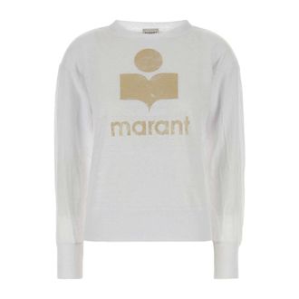 Isabel Marant Klowia Sweatshirt - Dames - Sweatshirts - Wit - XS - Linnen - Hoodies & sweatvesten
