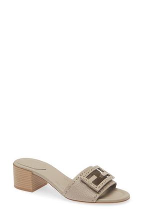 Fendi Baguette Slide Sandal in Ivory at Nordstrom, Size 10.5Us